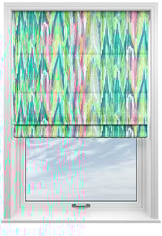 Bombay Velvet, Tropical Punch - Motorised Roman Blind